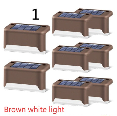 Waterproof LED Solar Fence Deck Step Light for Outdoor Garden Pathway