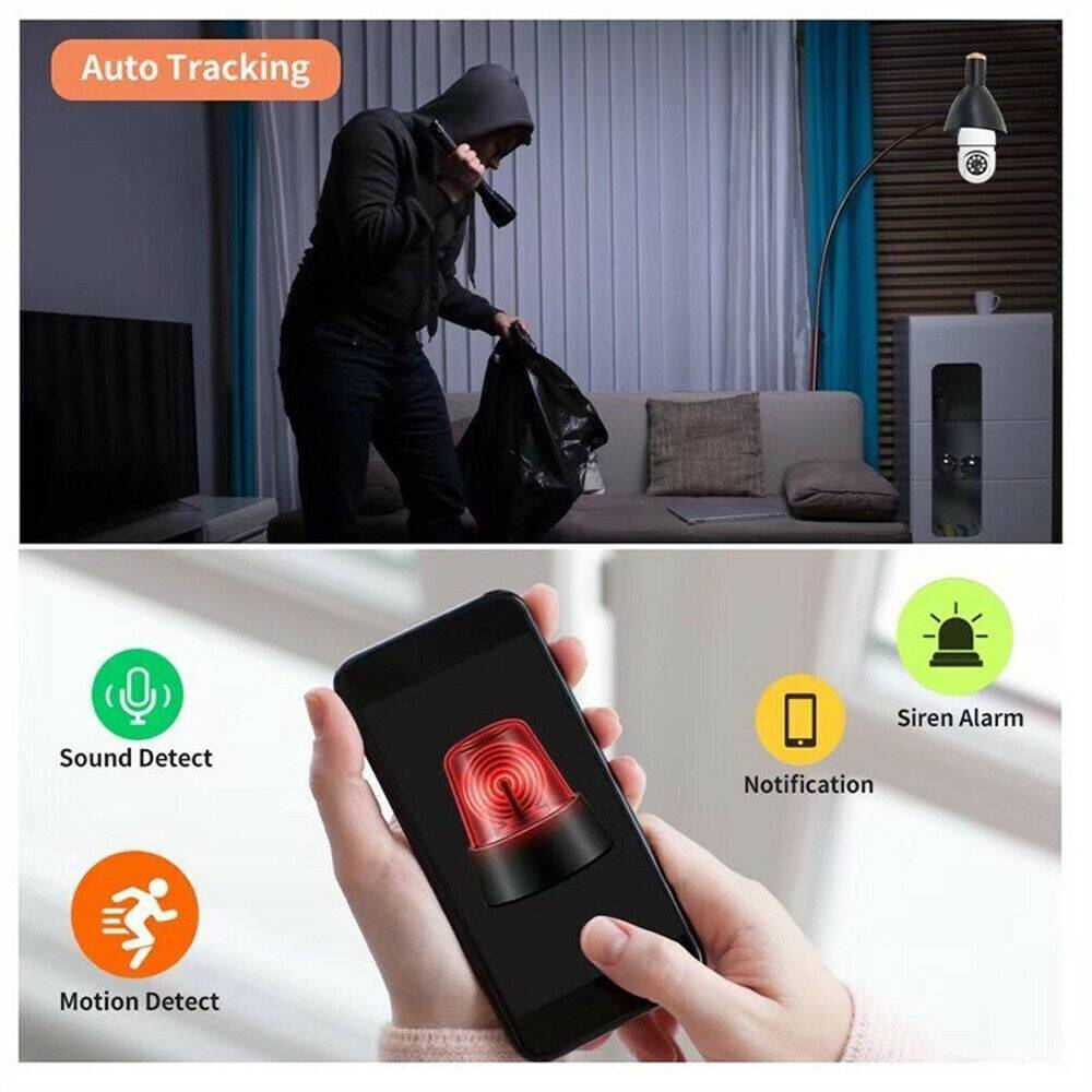 E27 Light Bulb 1080P HD WiFi Security Camera
