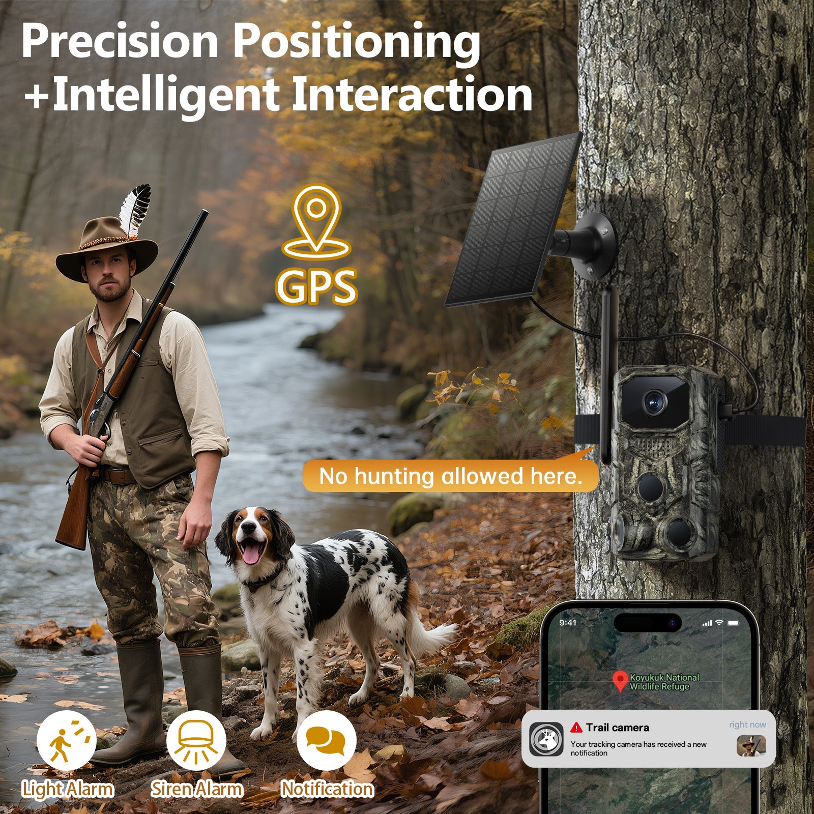4G GPS Hunting Trail Camera Solar Wildlife Monitoring