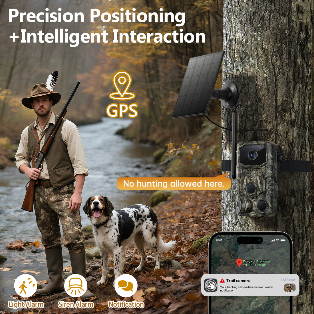 4G GPS Hunting Trail Camera Solar Wildlife Monitoring