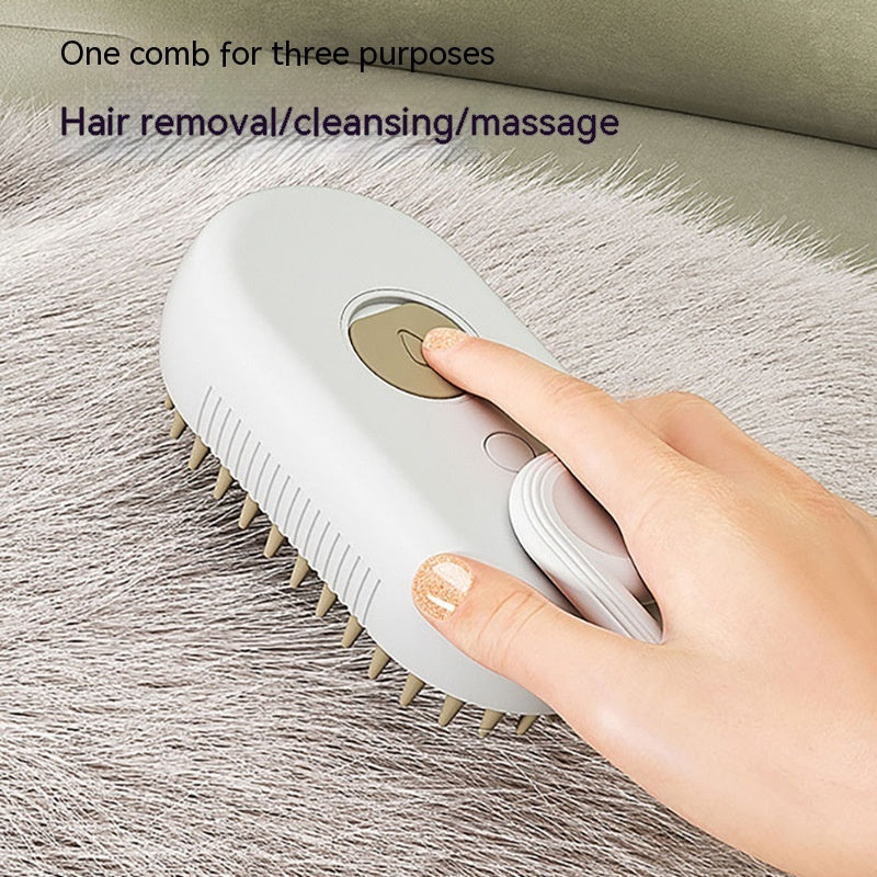 3 In 1 Electric Pet Hair Brush Steam Grooming Comb for Cats and Dogs