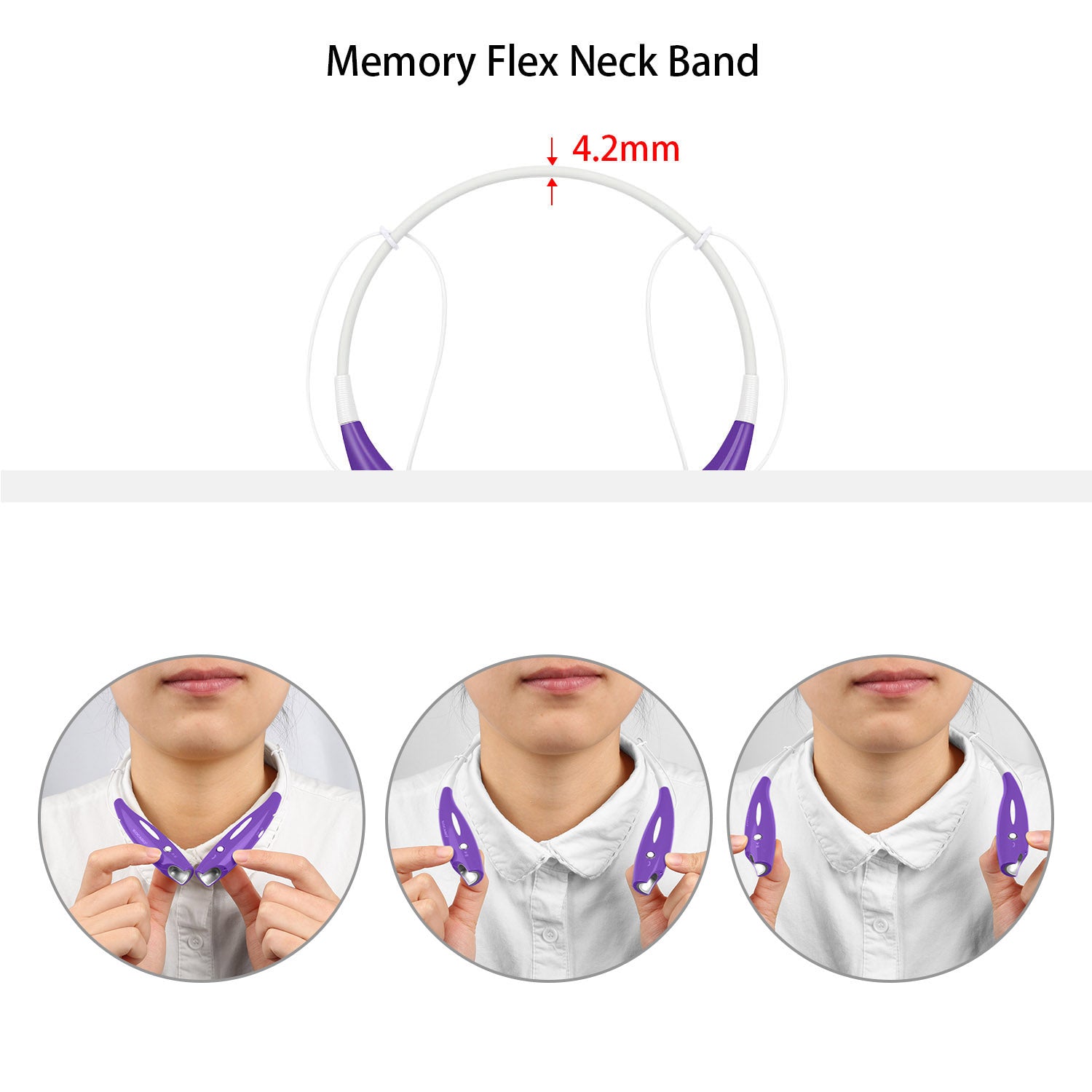 Wireless Sport Neckband Earbuds IPX4 Waterproof With Mic
