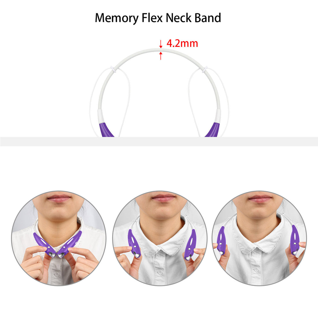 Wireless Sport Neckband Earbuds IPX4 Waterproof With Mic