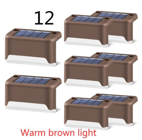 Waterproof LED Solar Fence Deck Step Light for Outdoor Garden Pathway