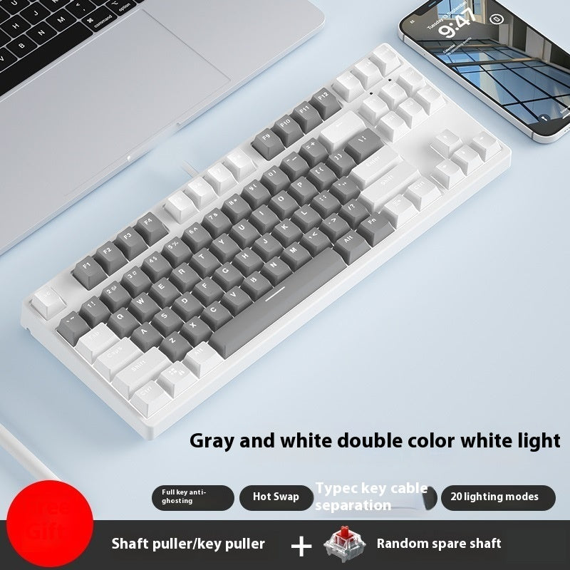 87 Key Wired Two Colors Mechanical Keyboard