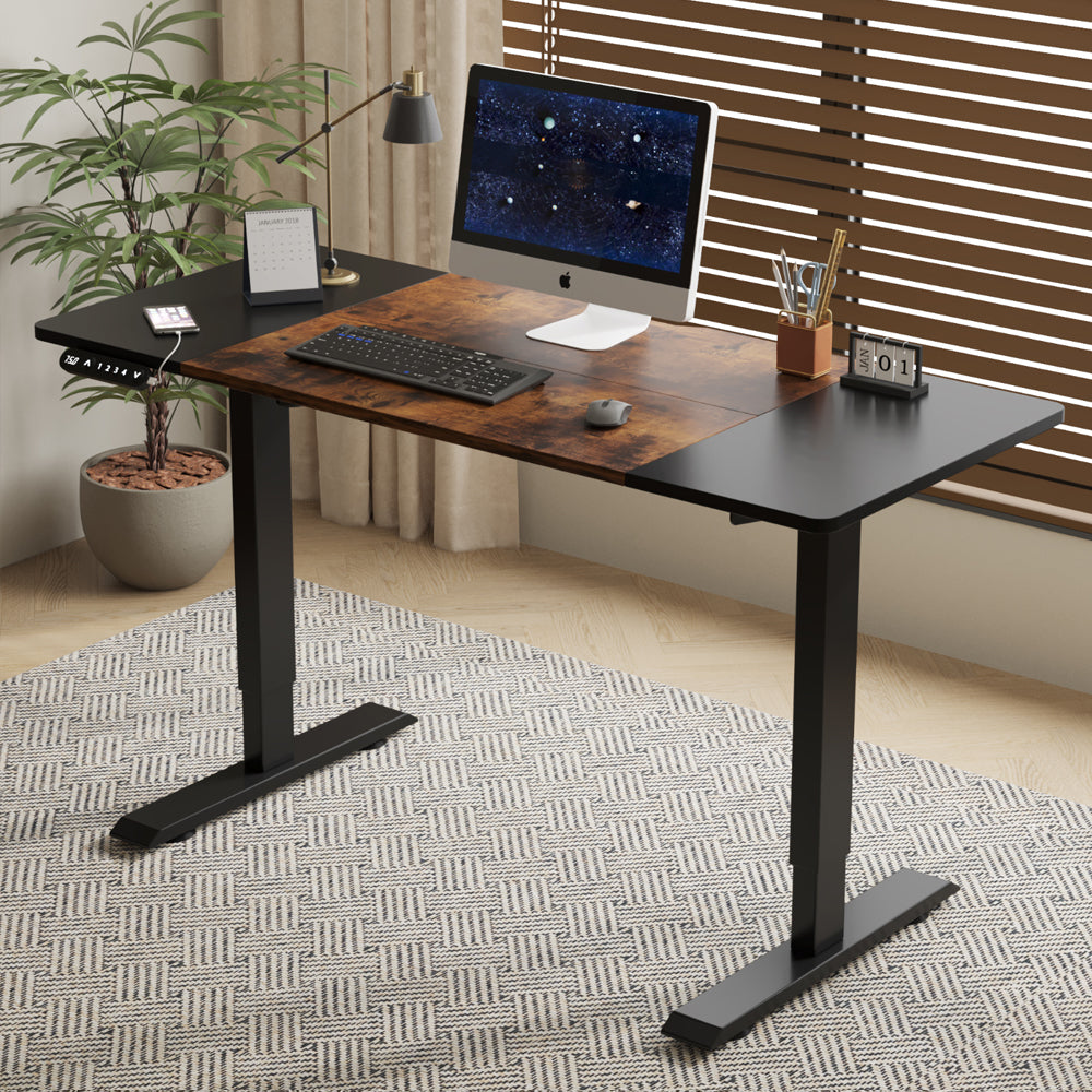 Electric Height Adjustable Standing Desk Home Office Gaming Table Lift Up Desk