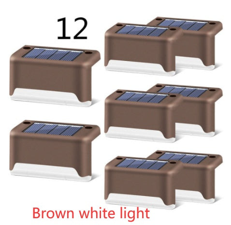 Waterproof LED Solar Fence Deck Step Light for Outdoor Garden Pathway