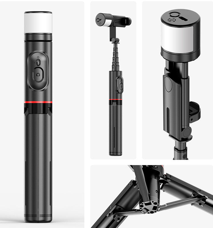 Bluetooth Remote Control Mobile Selfie Stick Integrated Tripod