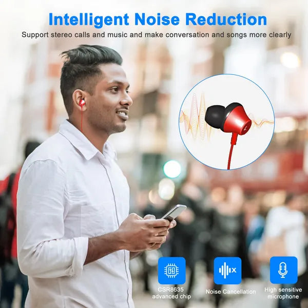 Wireless V4.2 Neckband Sport Headphones Sweatproof Magnetic Stereo Earbuds