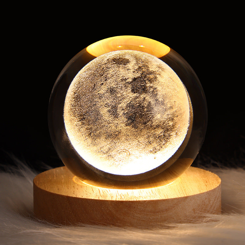 Starry Sky Crystal Ball Moon Projection Night Lamp Ambient Light