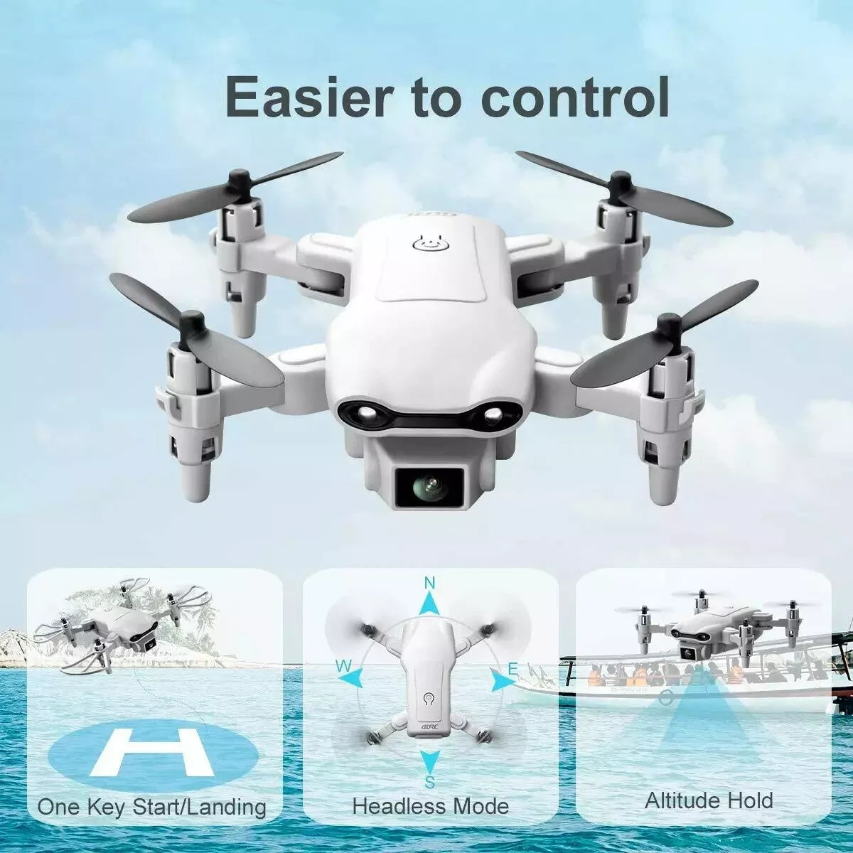 V9 Mini Drone 720P HD FPV Foldable RC Quadcopter