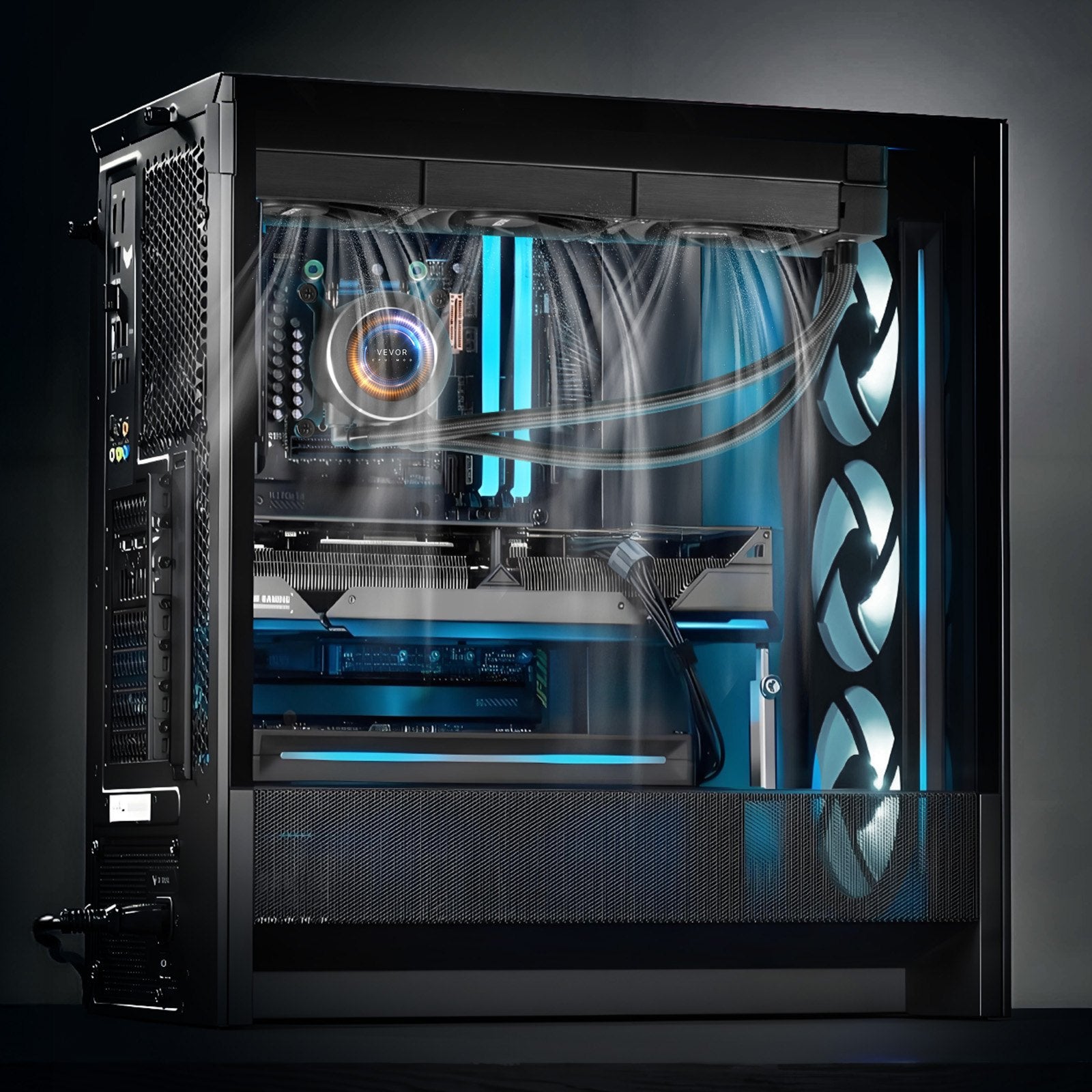 AIO CPU Liquid Cooler 3 PWM 120mm Fans Intel AMD