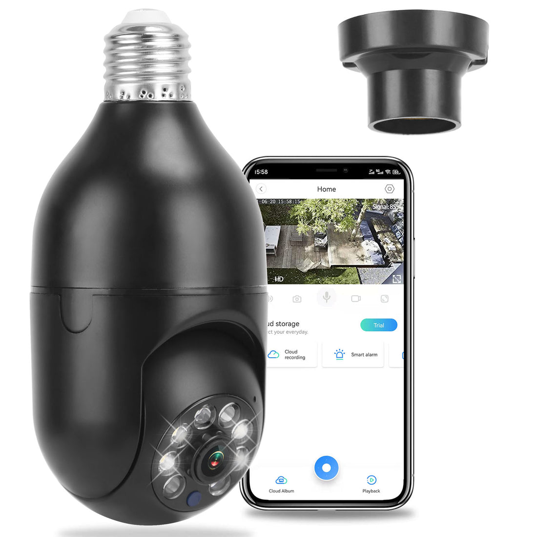 E27 WiFi Bulb Camera 1080P Pan Tilt Security Camera