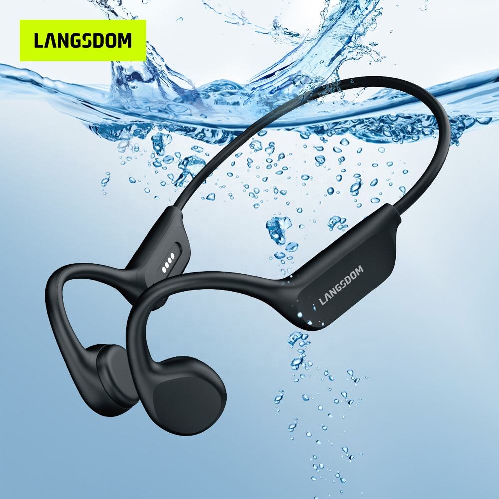 IPX8 Waterproof Bone Conduction Bluetooth Headphones 32G TF Card