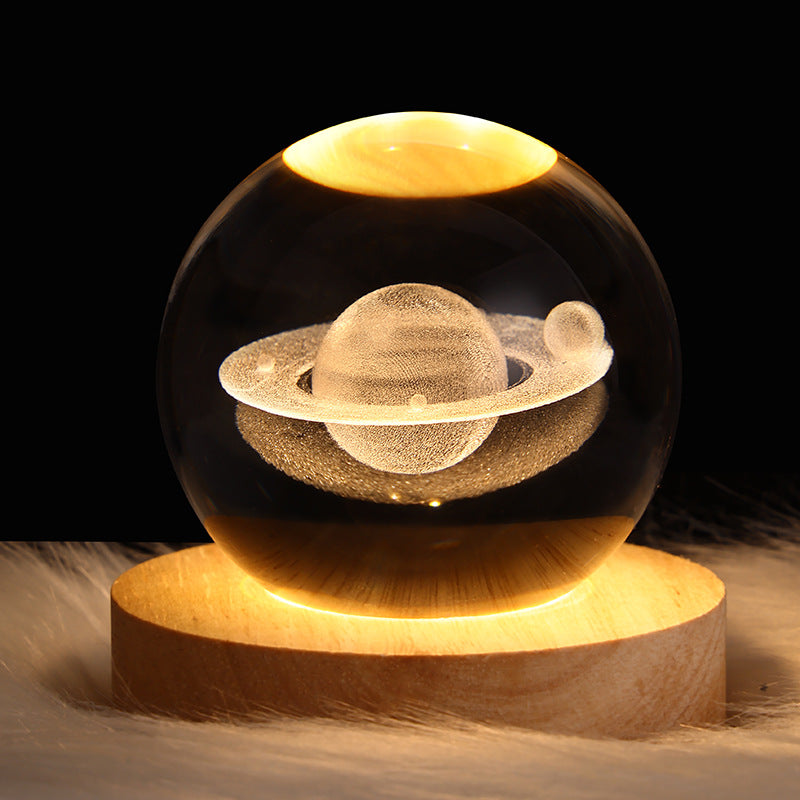 Starry Sky Crystal Ball Moon Projection Night Lamp Ambient Light
