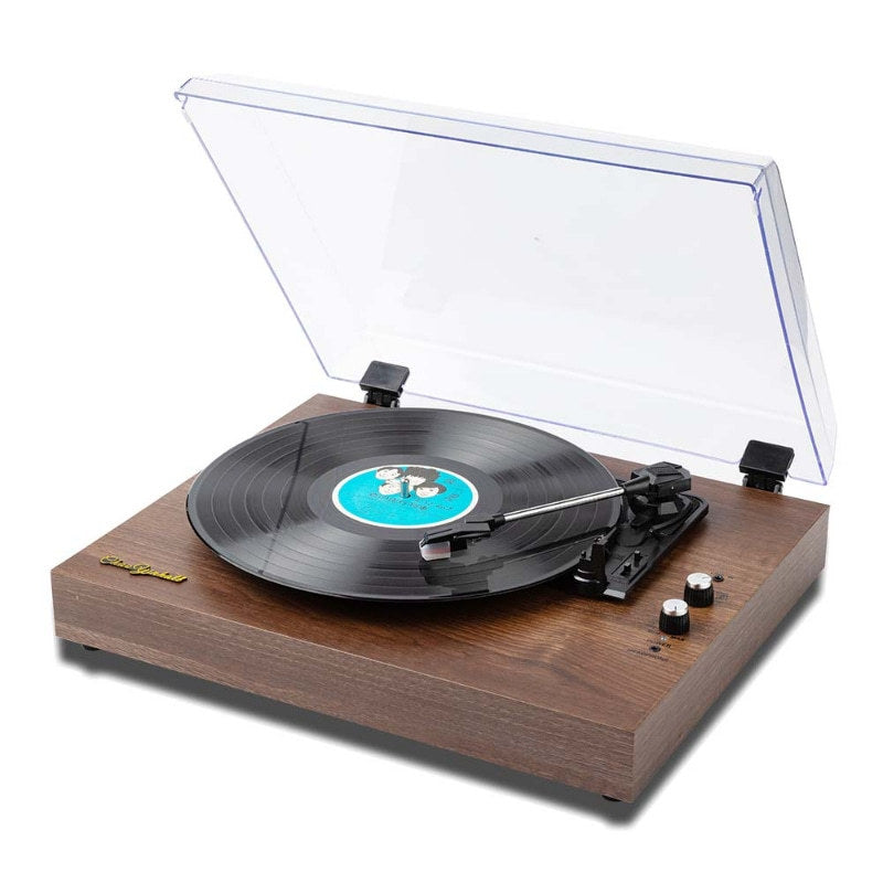 Retro Bluetooth Vinyl Record Player Phonograph Integrated Audio System