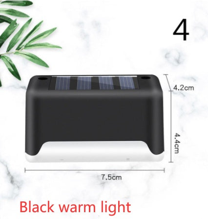 Waterproof LED Solar Fence Deck Step Light for Outdoor Garden Pathway