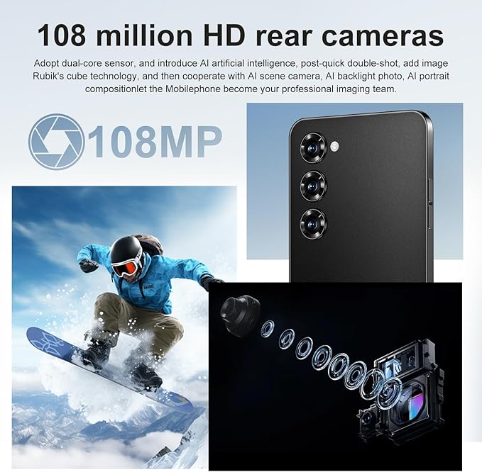C24 Ultra 5G Unlocked Smartphone Android 14 12GB 512GB 6800mAh Battery