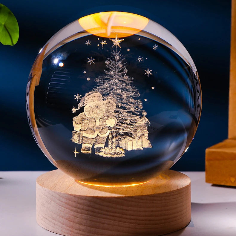 Starry Sky Crystal Ball Moon Projection Night Lamp Ambient Light