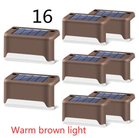 Waterproof LED Solar Fence Deck Step Light for Outdoor Garden Pathway